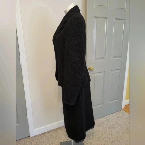 Banana Republic Black Tweed Wool Fully Lined Minimalist Career Wear Suit(12/14) - Picture 4 of 14